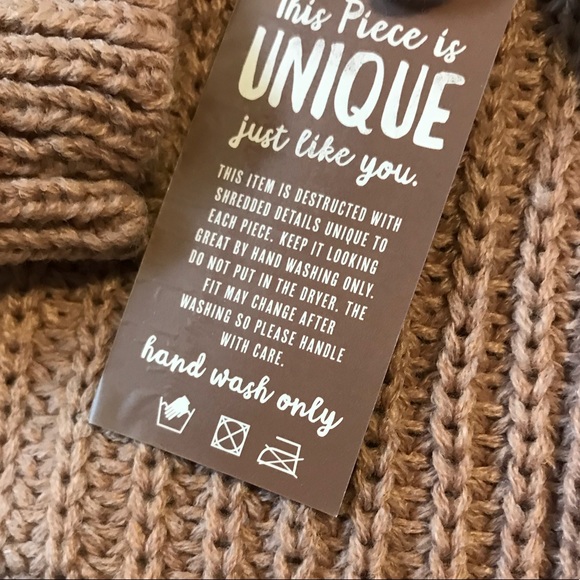 New🍁Blush shredded cardi - Picture 7 of 8