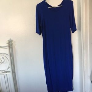 Deep blue midi dress