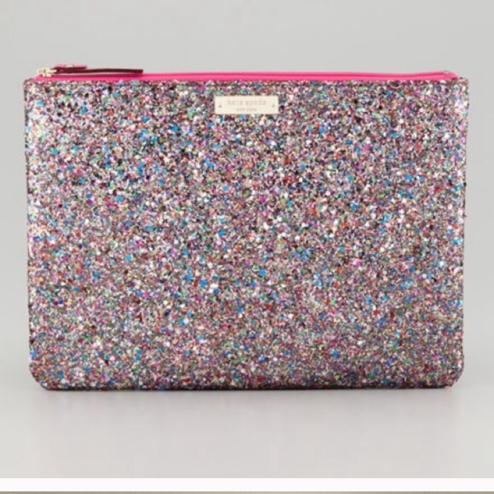 Kate Spade Glitter Clutch 🎉2X Best Bag HP👛👜💜