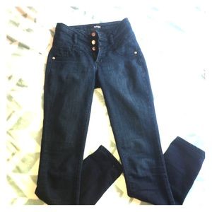 Dark Blue High Waisted Super Skinny Jeans