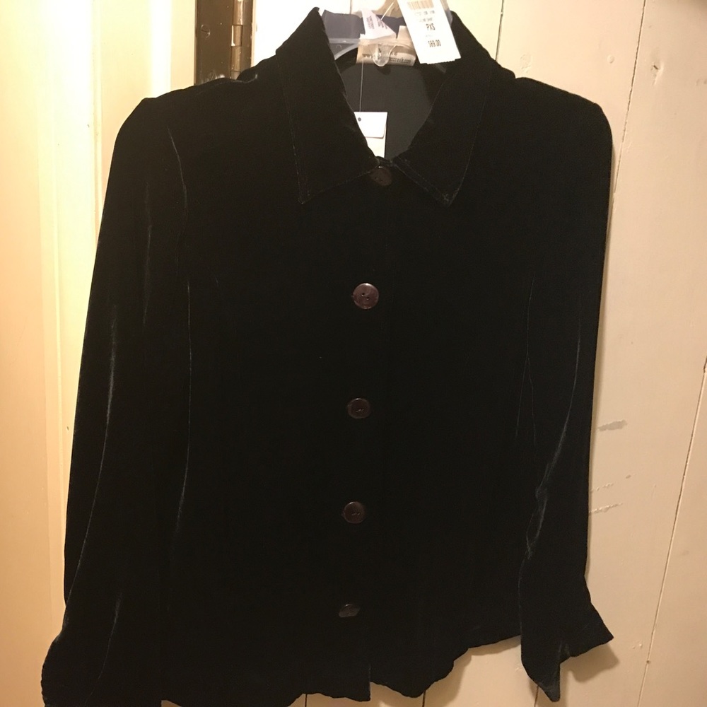 Cold water creek Petite xs velvet top