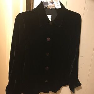 Cold water creek Petite xs velvet top