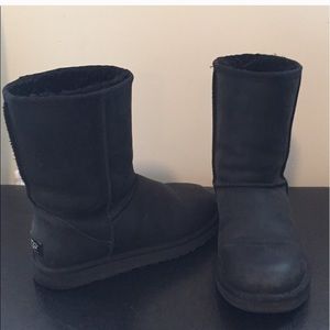 Black leather uggs