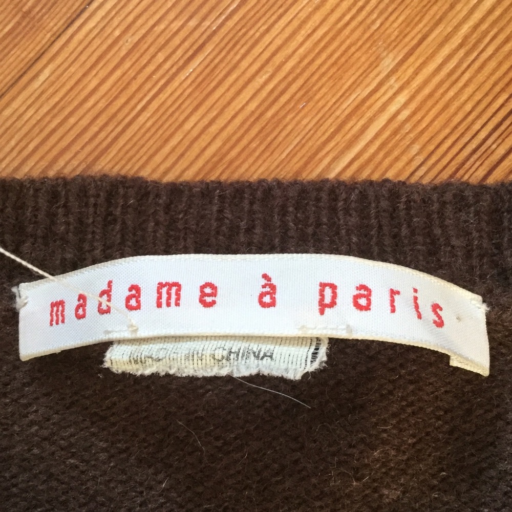 Madame a Paris batwing wool sweater