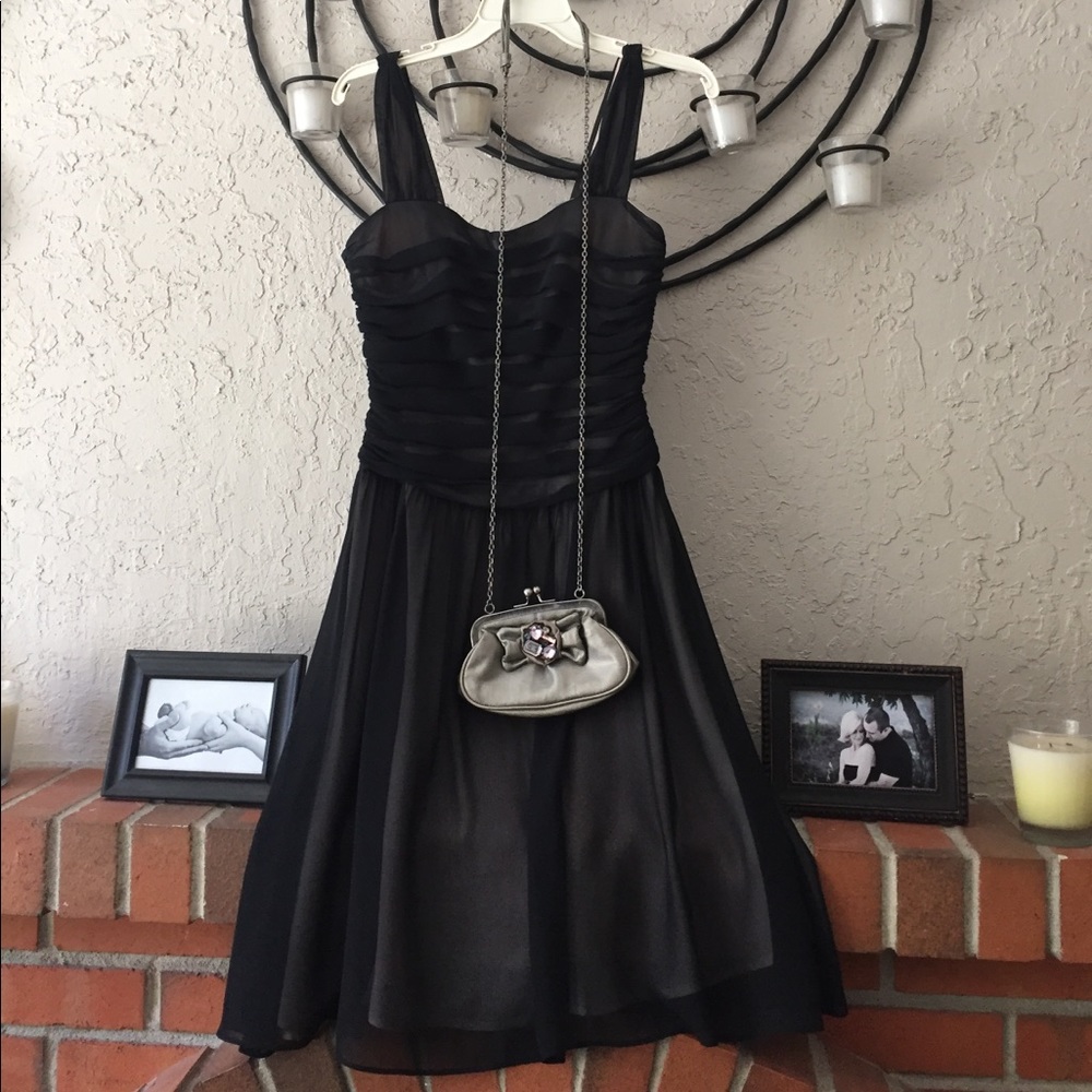 Black cocktail dress fully lined beautiful style