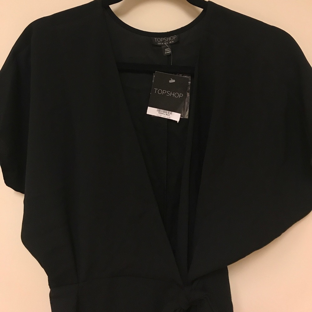 Black, wrap dress - Picture 2 of 5