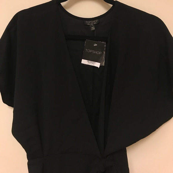 Black, wrap dress - Picture 2 of 5