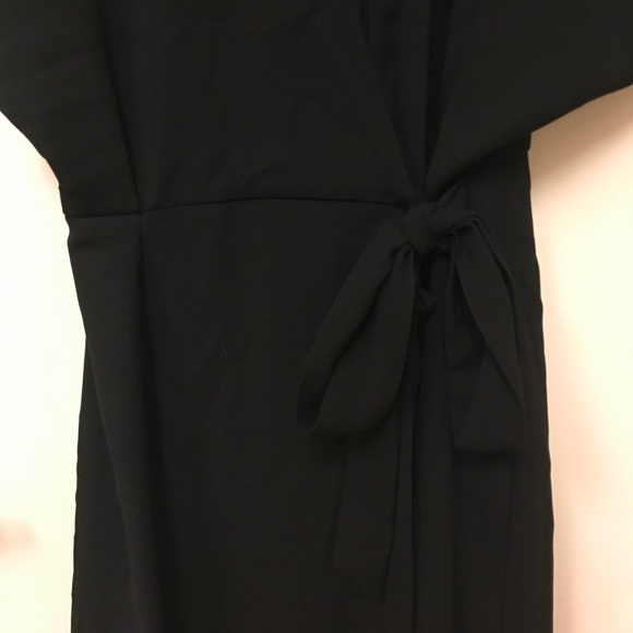 Black, wrap dress - Picture 3 of 5