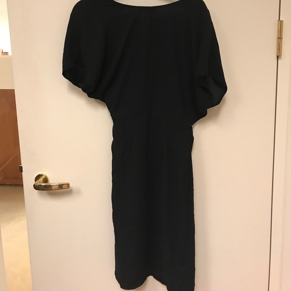 Black, wrap dress - Picture 4 of 5