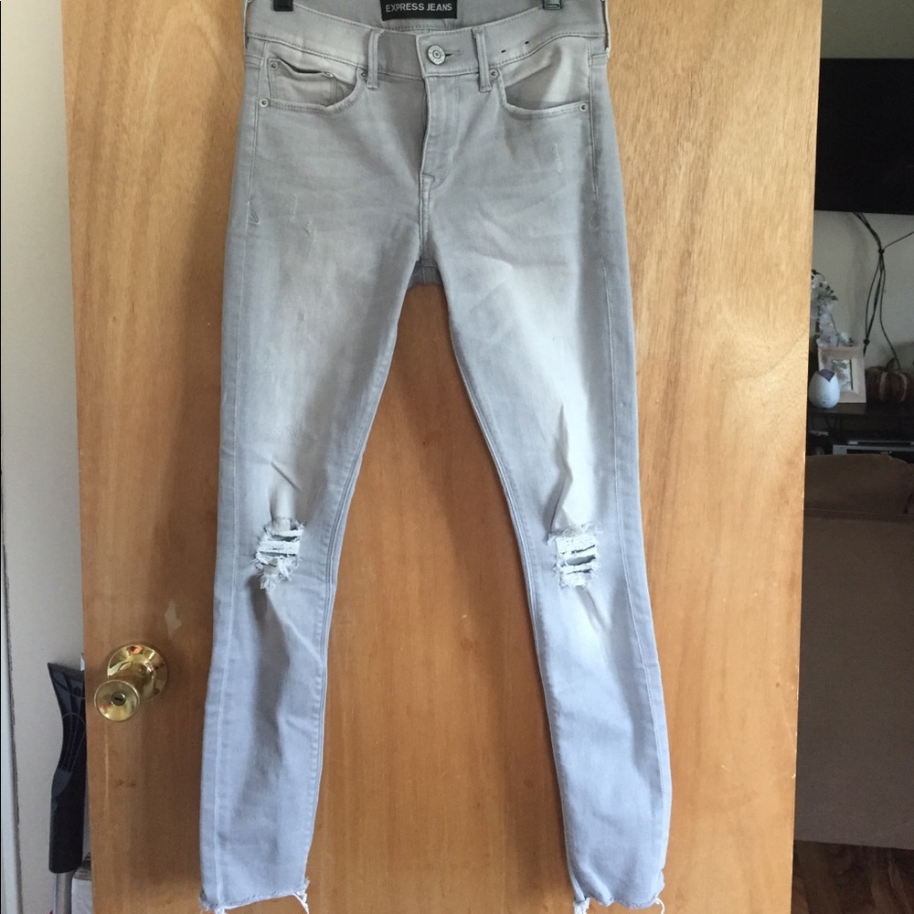 Express skinny jeans mid rise