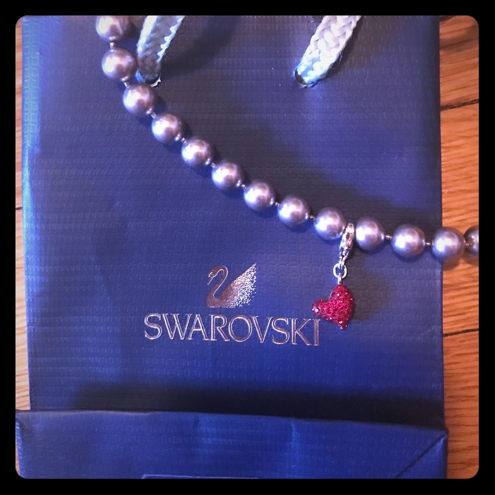 Official Swarovski Pearl Bracelet & Heart Charm
