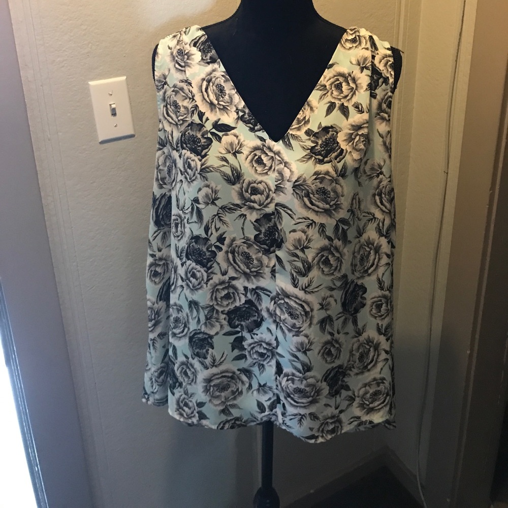 Torrid Floral Print Short Sleeve Blouse