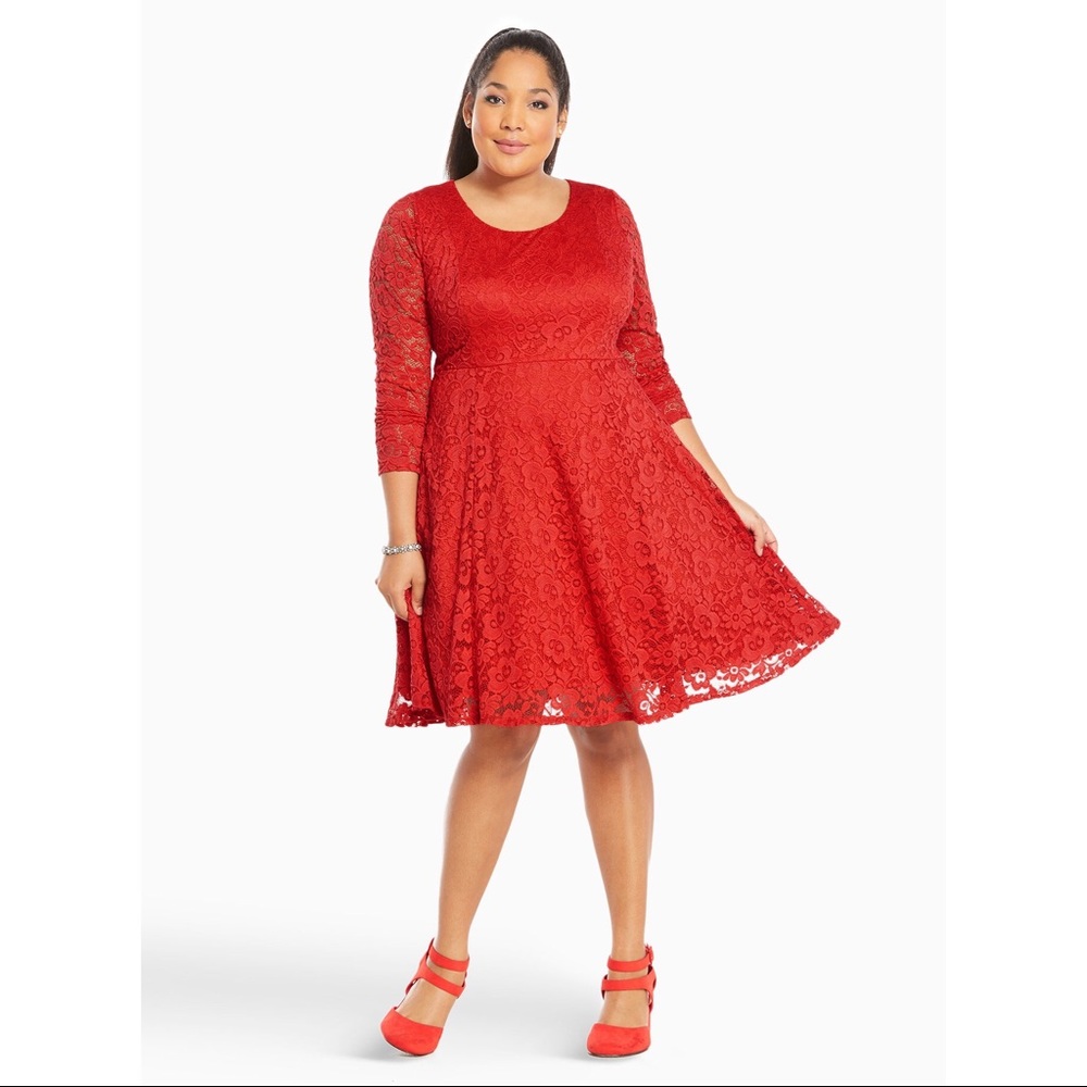 Torrid SIZE 2 Floral Lace Skater Dress