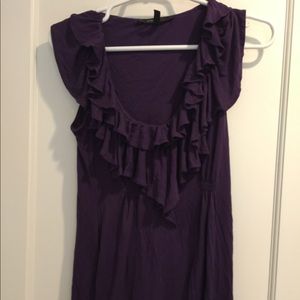 BCBG Gorgeous purple ruffled tank BCBG Gorgeous purple ruffled tank