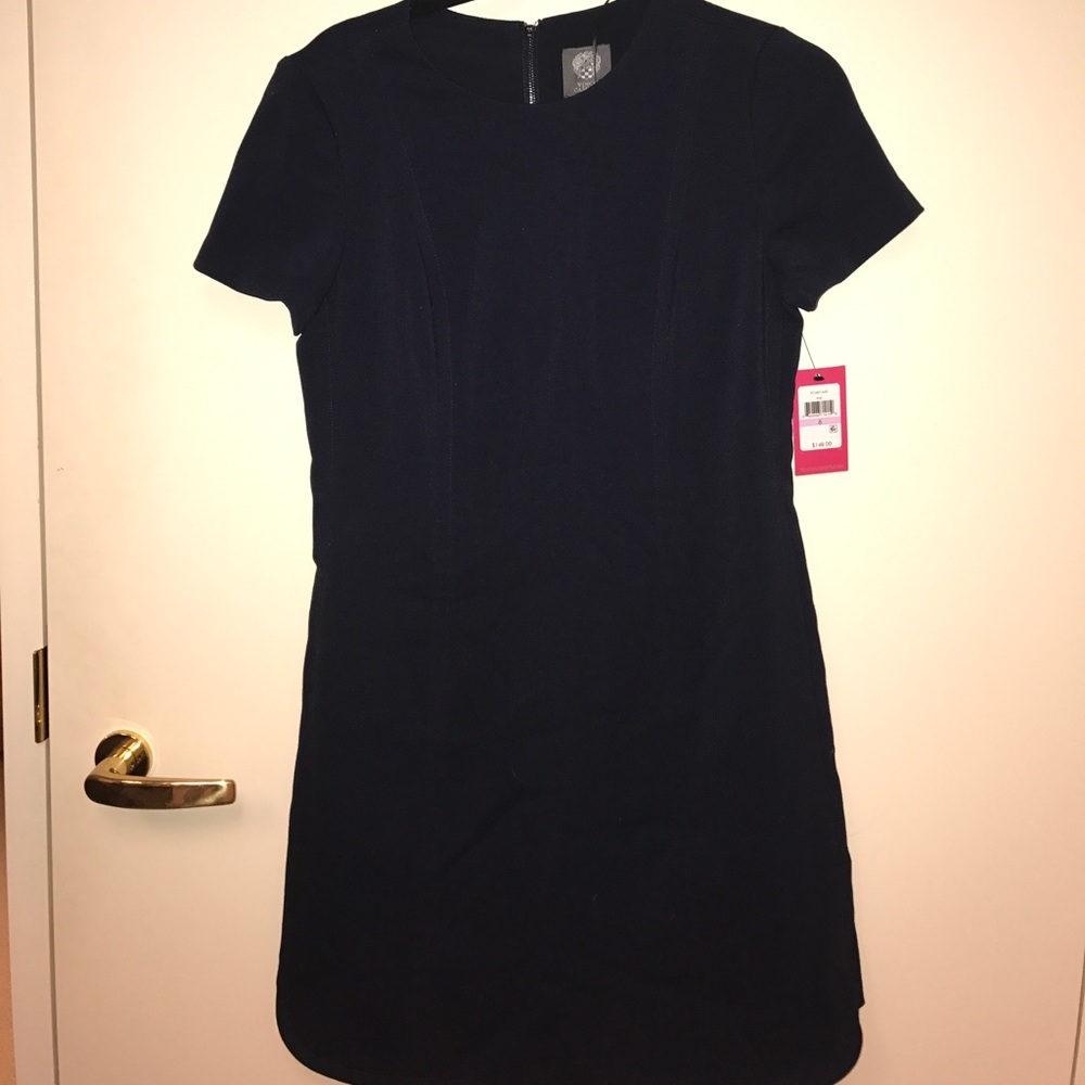 Navy, short sleeve dress - Picture 1 of 5