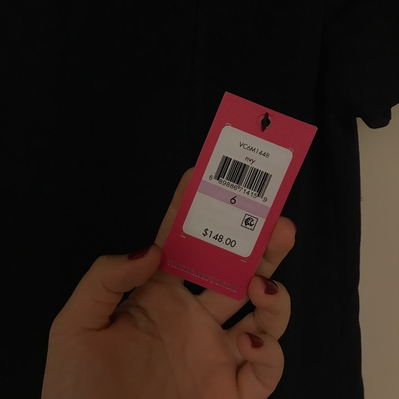 Navy, short sleeve dress - Picture 4 of 5