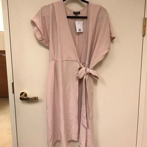 Light blush wrap dress