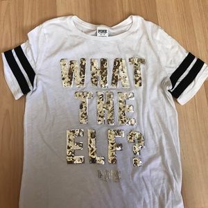 Vs pink holiday t shirt