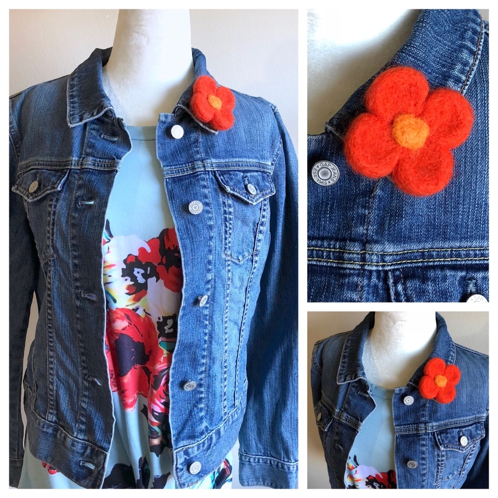 {HANDMADE} FLOWER BROOCH/PIN