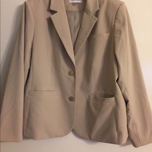 Calvin Klein 16W jacket blazer tan fully lined