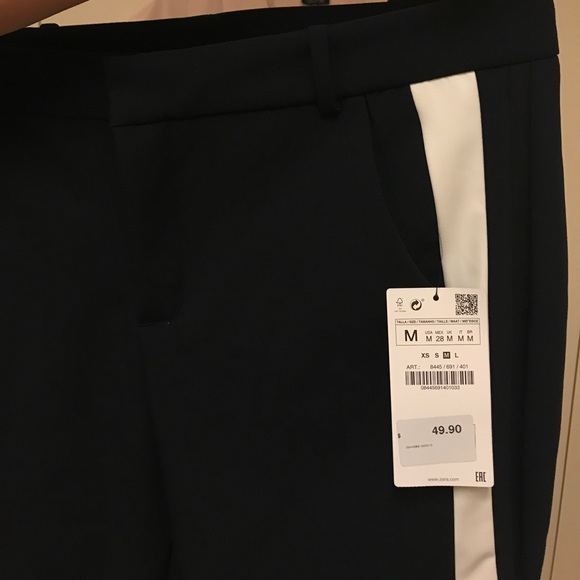 Navy trousers with white stripe - Picture 3 of 5