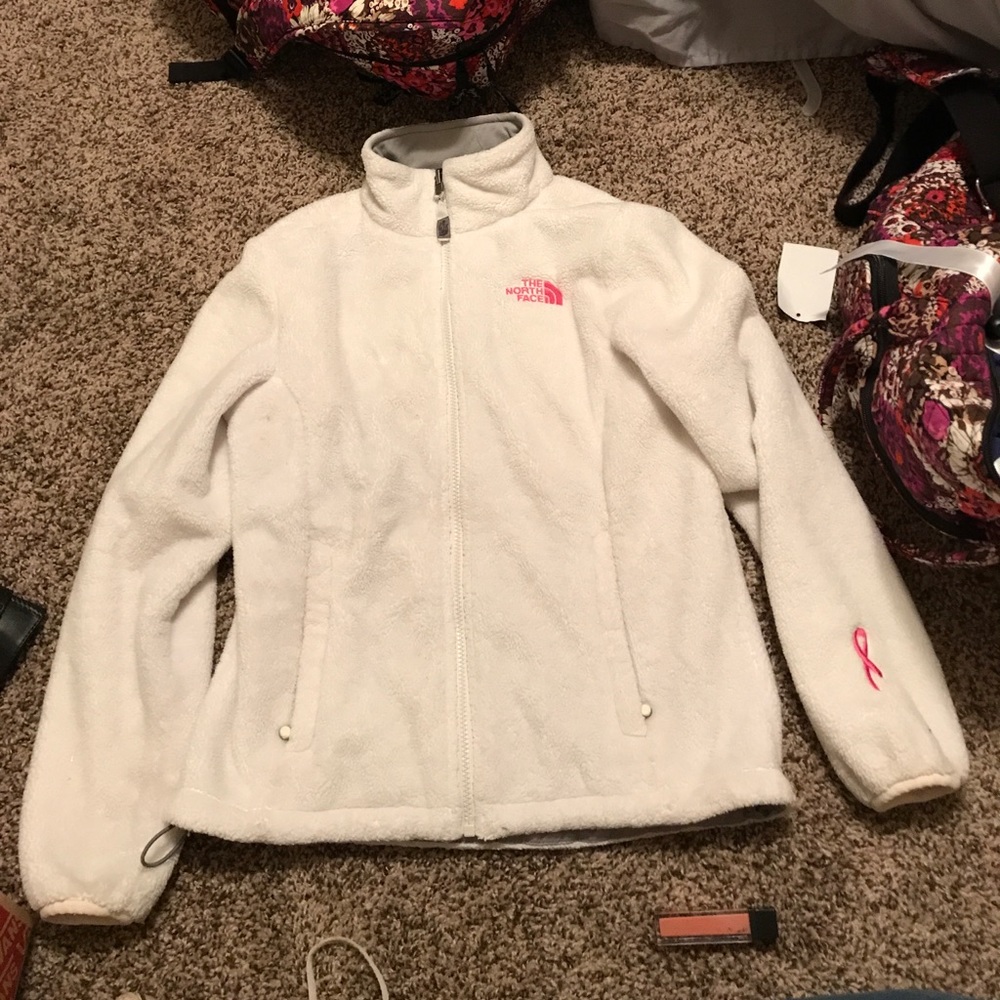 White North Face jacket.