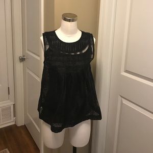 Sheer black top from Madewell
