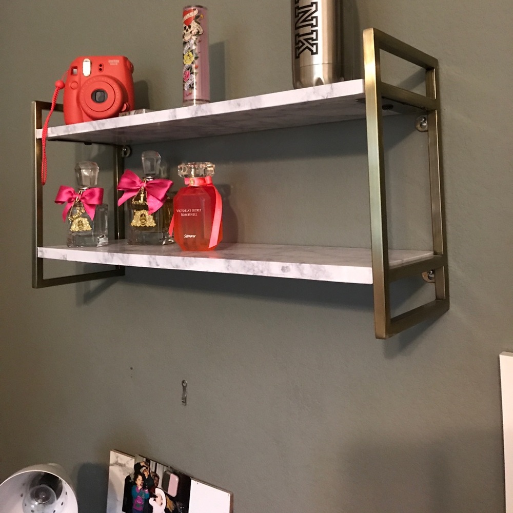 Marble and gold 2 shelves