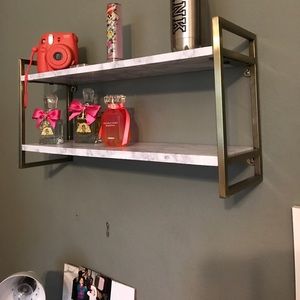 Marble and gold 2 shelves