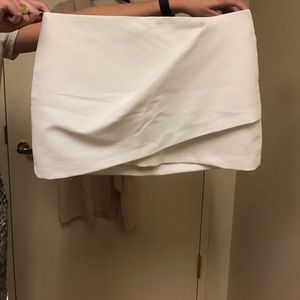 White mini skirt