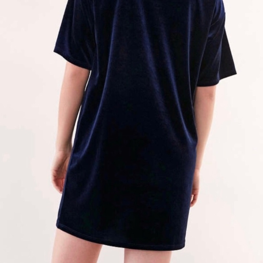 NWT Navy Hooded Velvet Dress | S - Picture 7 of 8