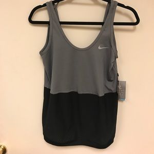 Nike grey and black workout tank top