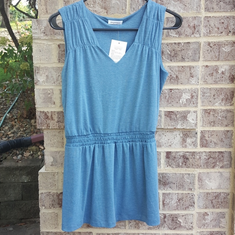 Heather blue tank