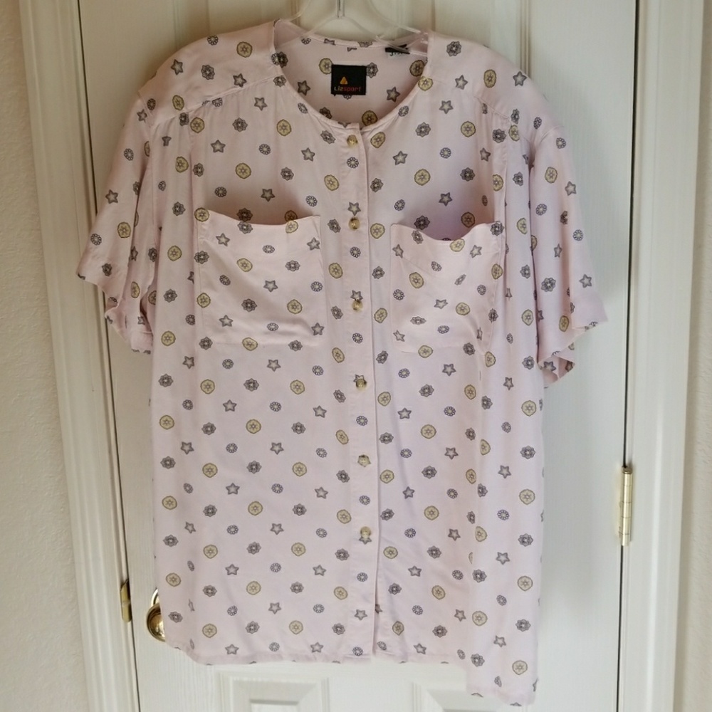 VINTAGE LIZ SPORT CAREER BLOUSE SZ L
