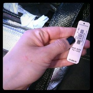 Victoria's Secret silver tote bag