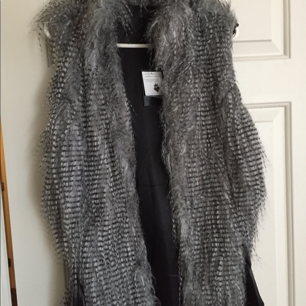 Faux fur vest