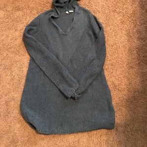 Anthro Moth Navy Hooded Sweater size M