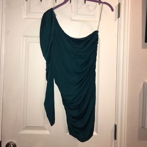 One shoulder rouched party dress y2k