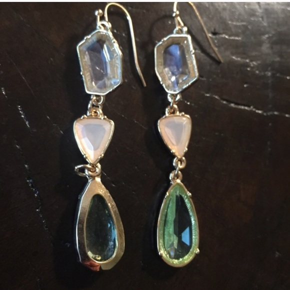 Blue Crystal Chandelier Earrings - Picture 4 of 5