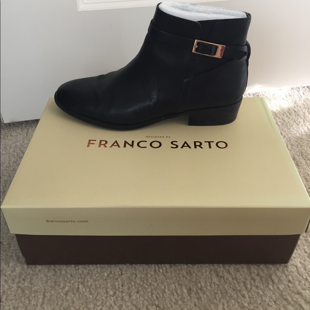 Franco Sarto black ankle high boots