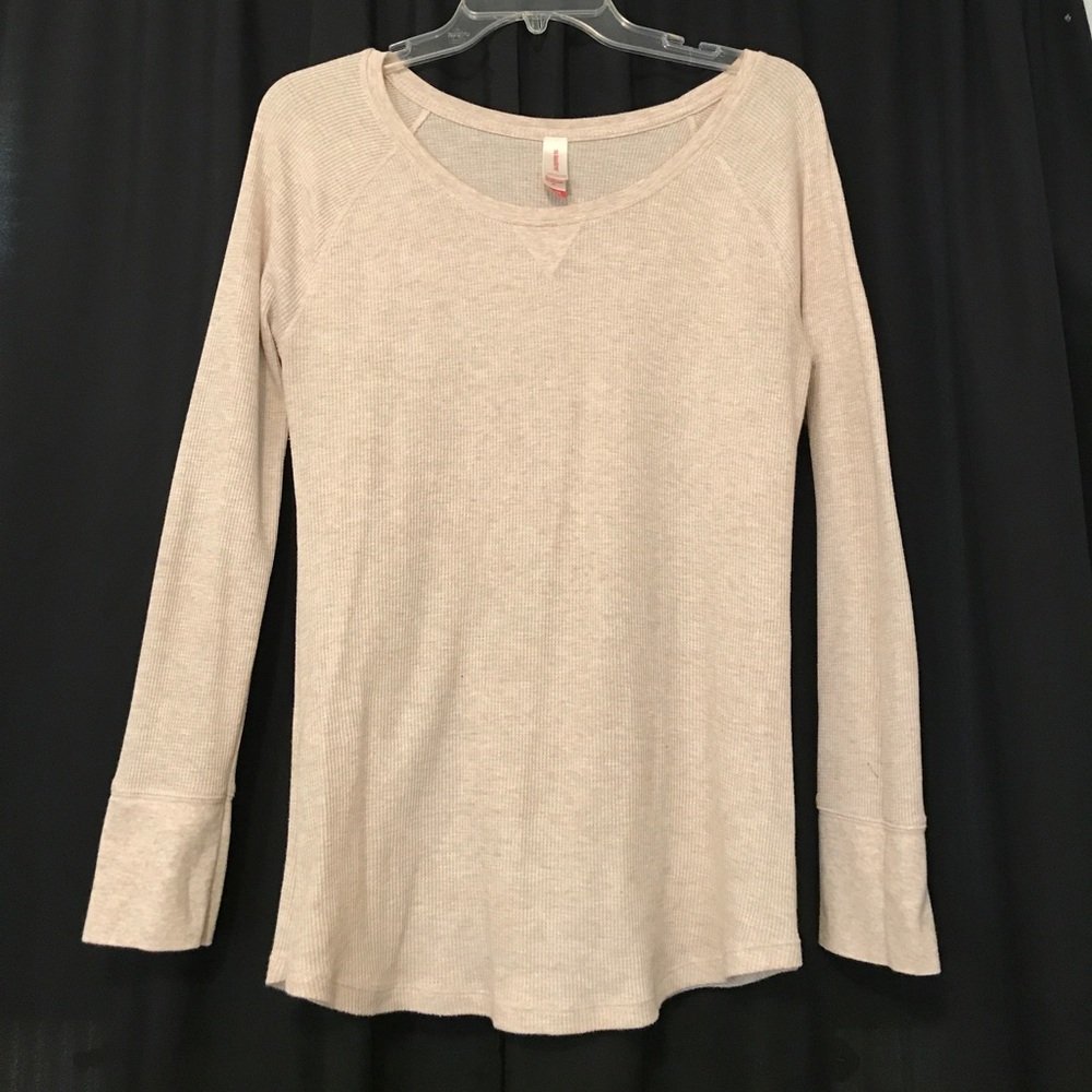 No Boundaries tan long sleeve shirt