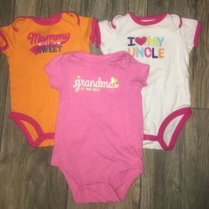 3 Nine month Onsies