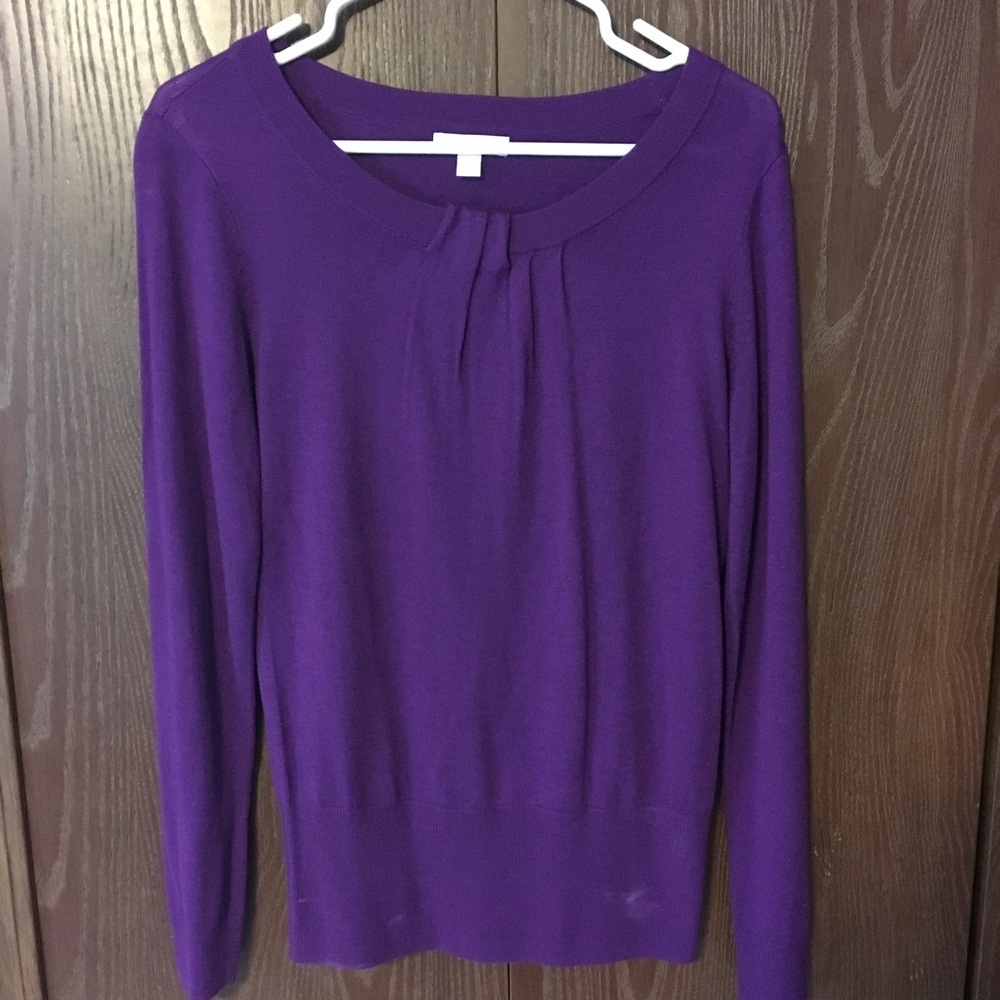 New York & Company Purple Dress Sweater