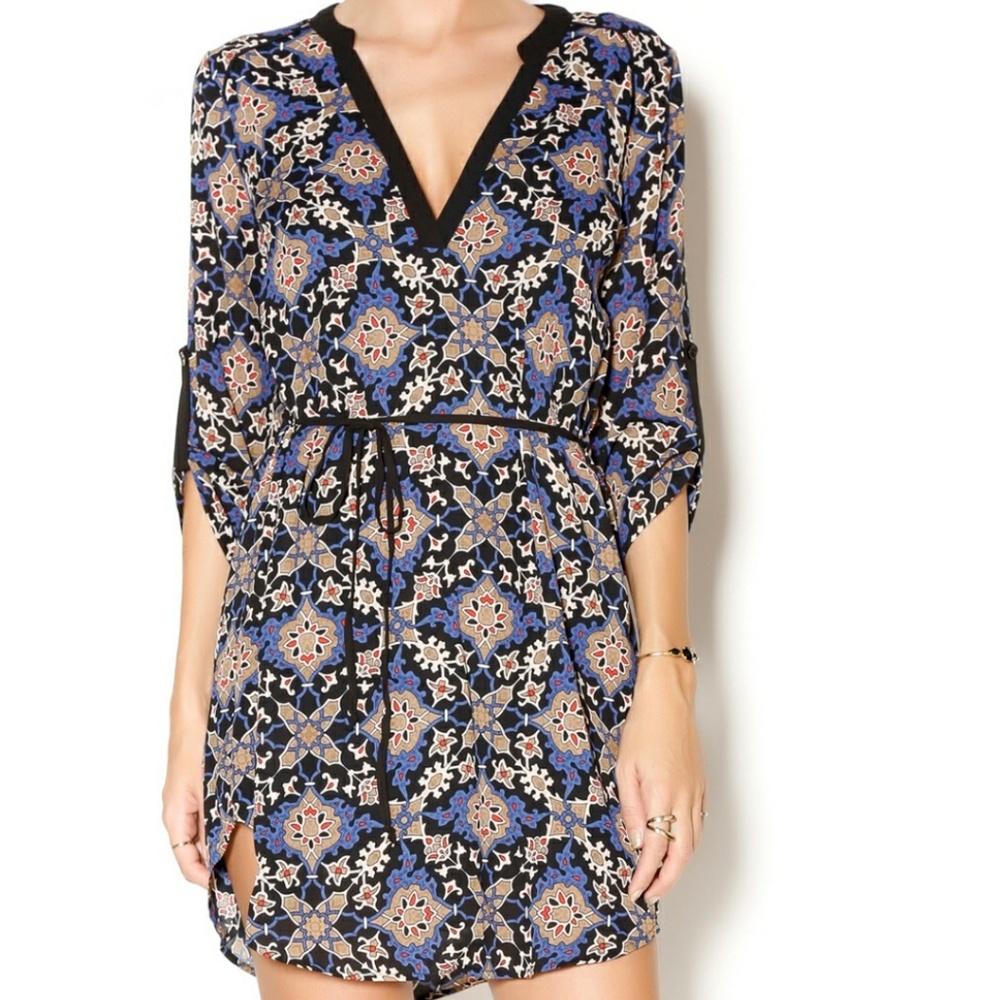 LUSH Tunic Printed 3/4 Sleeve Dress Sz Small