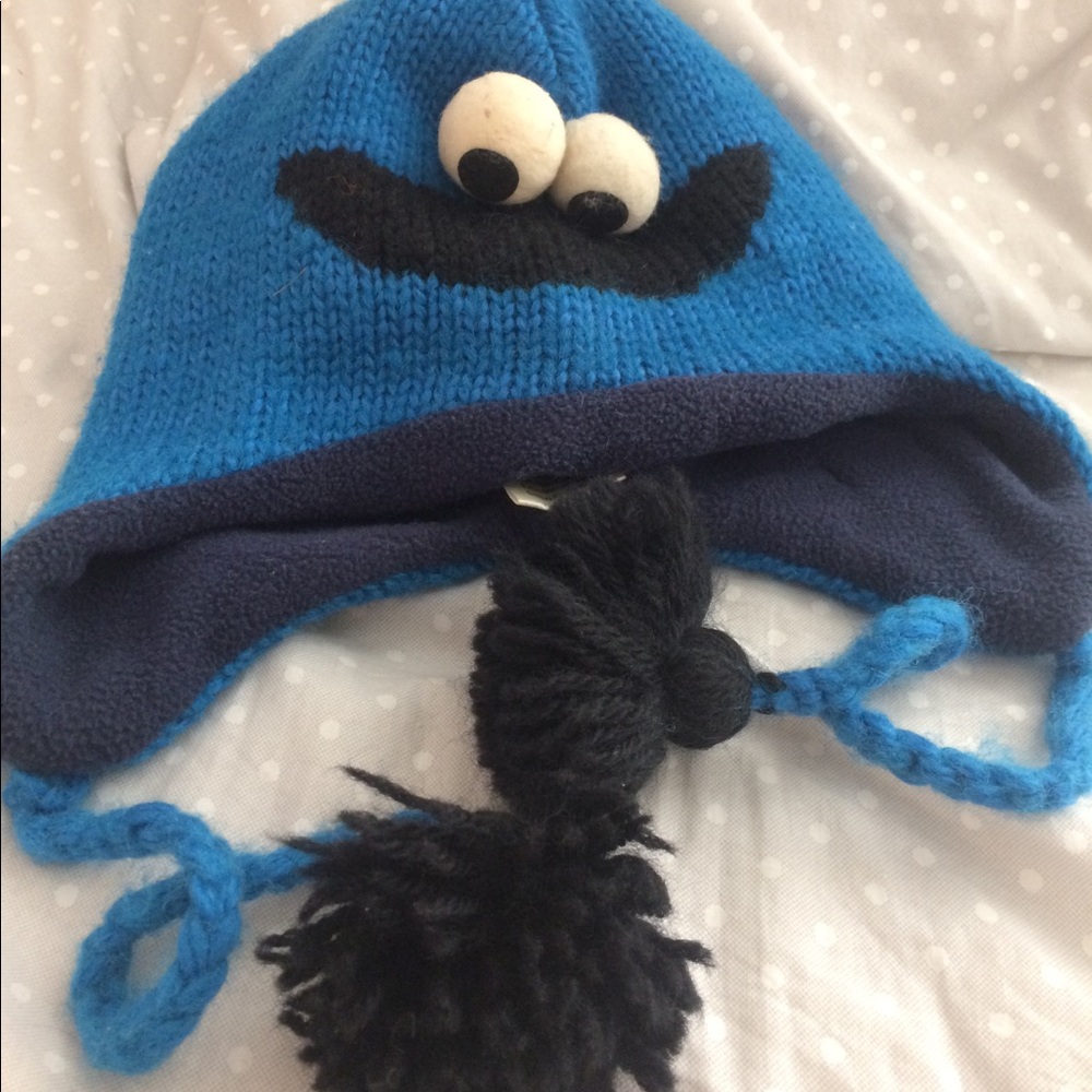 Cookie Monster ski hat delux brand wool