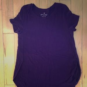 Soft eggplant tee shirt