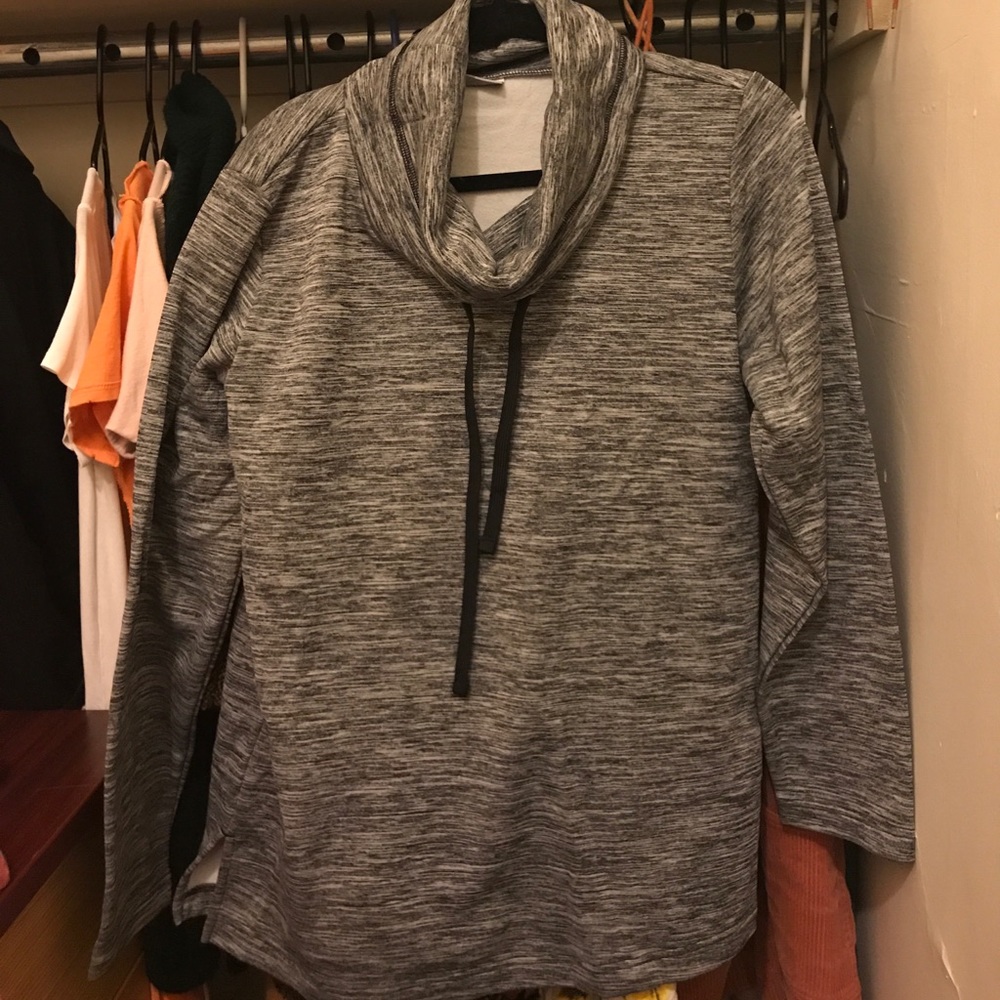 Grey/White Workout Pullover Sweater