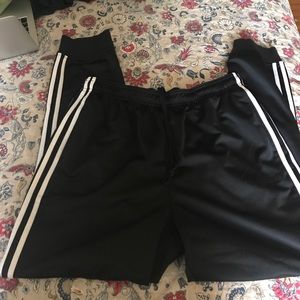 Men's XL black/white adidas track pants