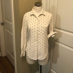 Polka dot button down