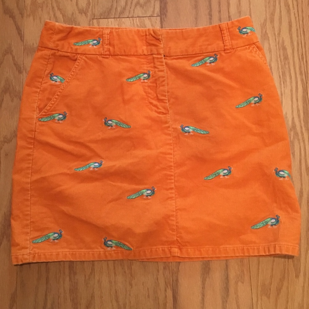 J Crew orange mini skirt size 4